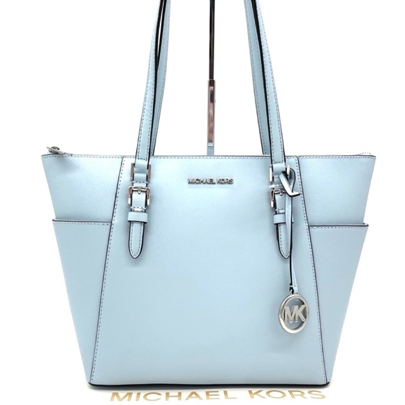 Michael Kors Large Charlotte Tote Bag Light Blue (NWT) - Picture 3 of 8